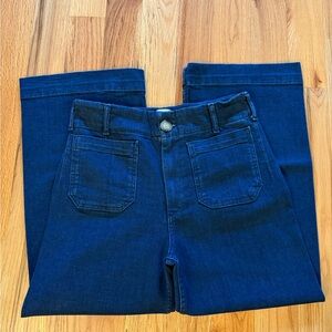 The Colette Crop High-Rise Wide-Leg Jeans by Maeve